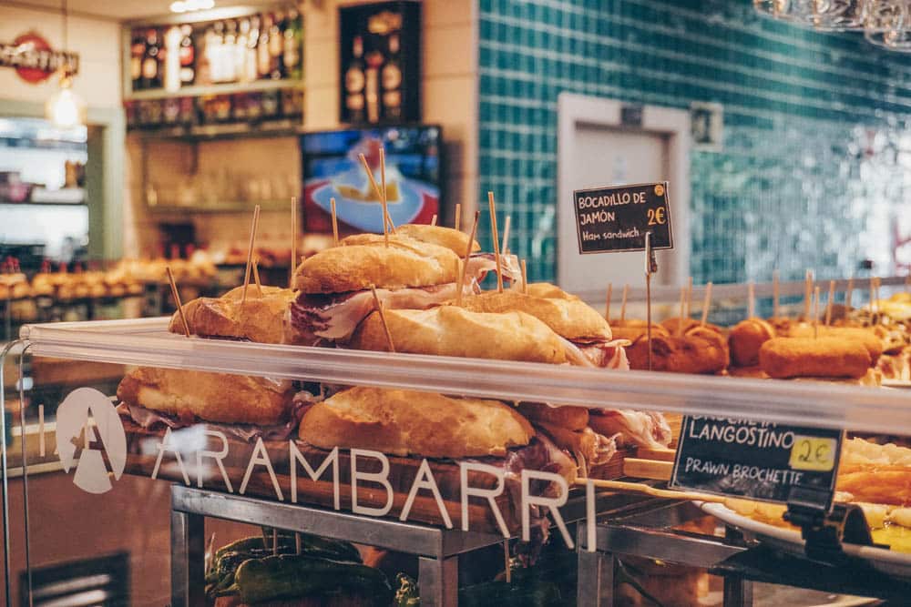 Pintxos in Mercado de la Ribera