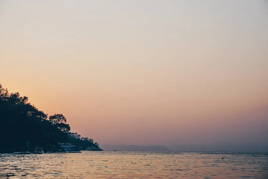 Sunset from the water 