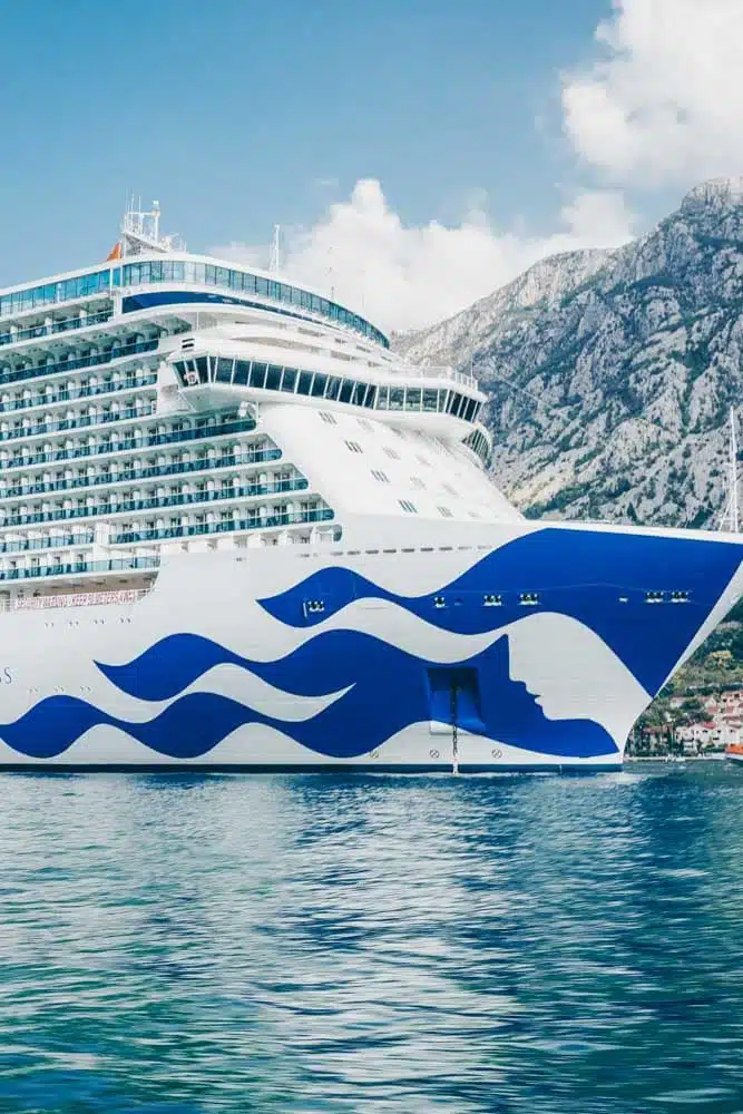 The Sky Princess in port in Kotor