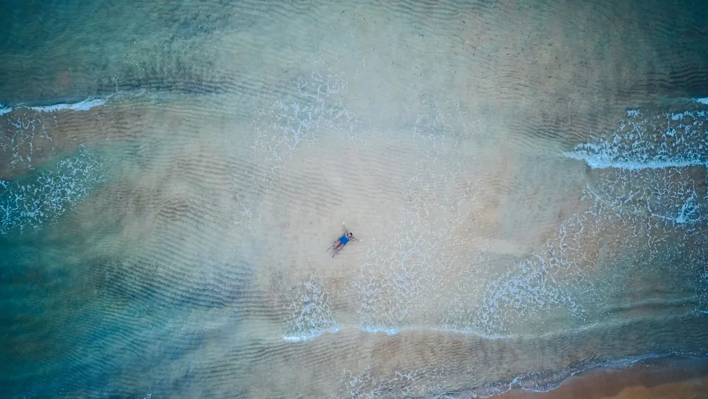 In the water at Cala Cavellera 