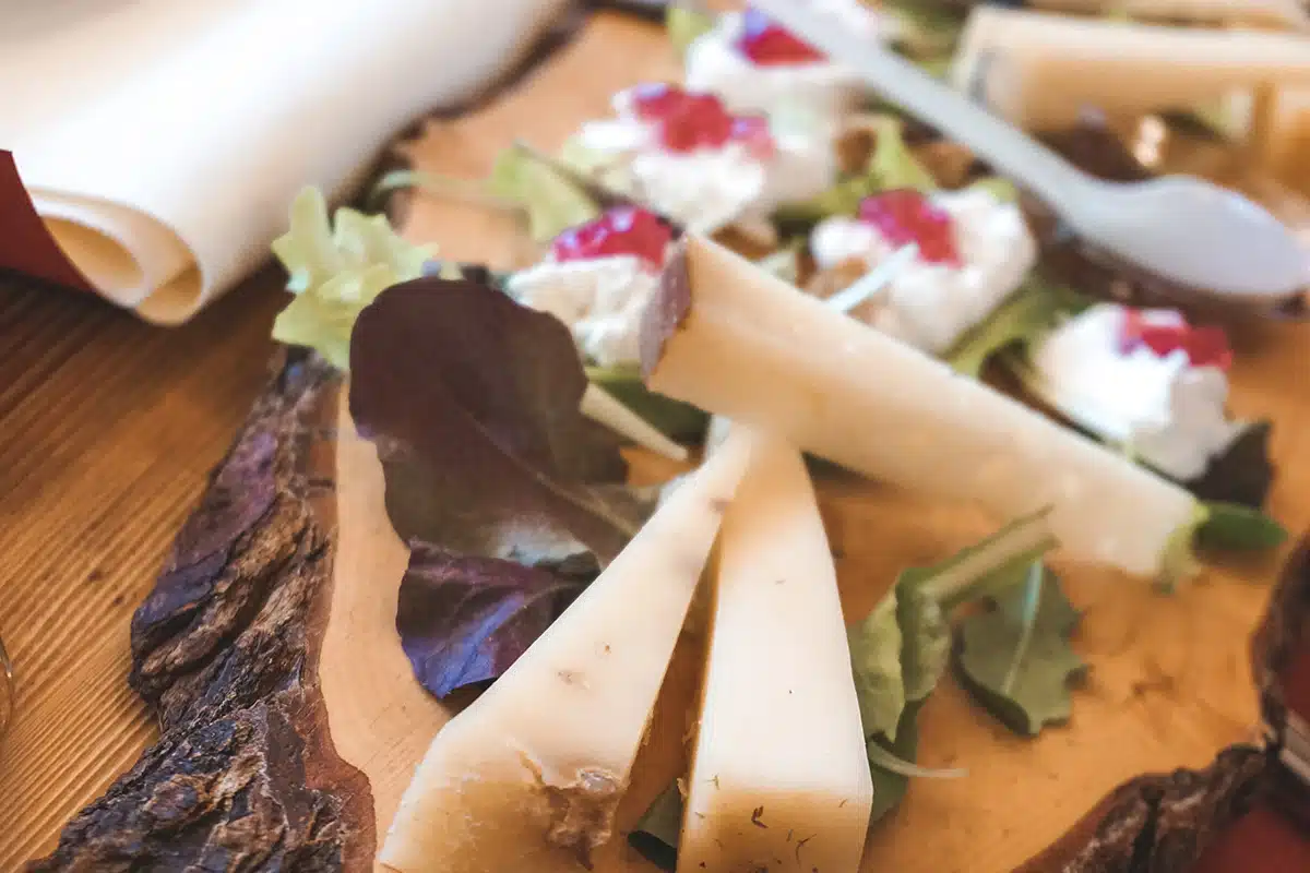 Cheese board in Trentino