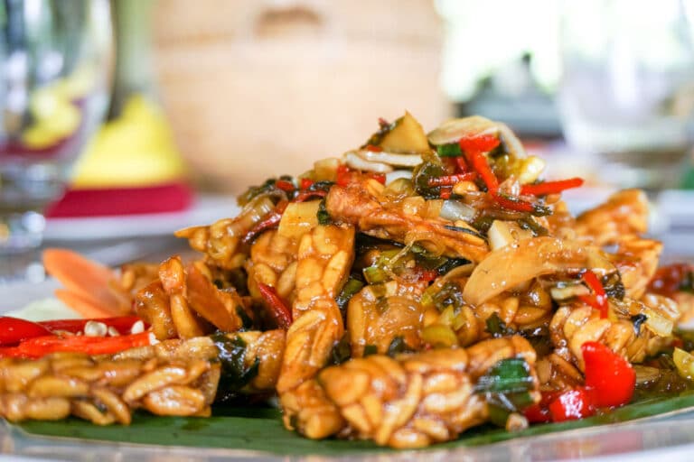 Indonesian Style Sweet and Sour Tempeh (Kering Tempeh)