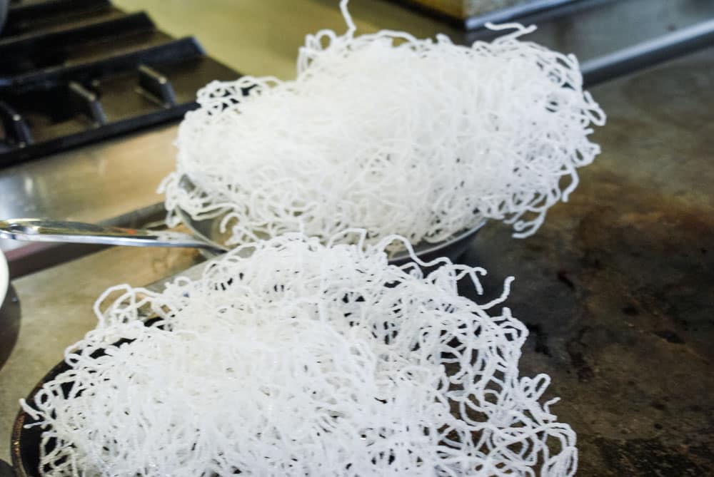 Fried vermicelli rice noodles