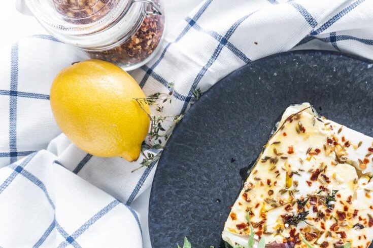 Baked Feta Cheese with Chilli and Thyme Recipe