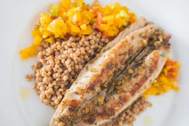 Moroccan Pan Fried Mackerel Fillets with a Tomato & Pepper Salsa  Recipe