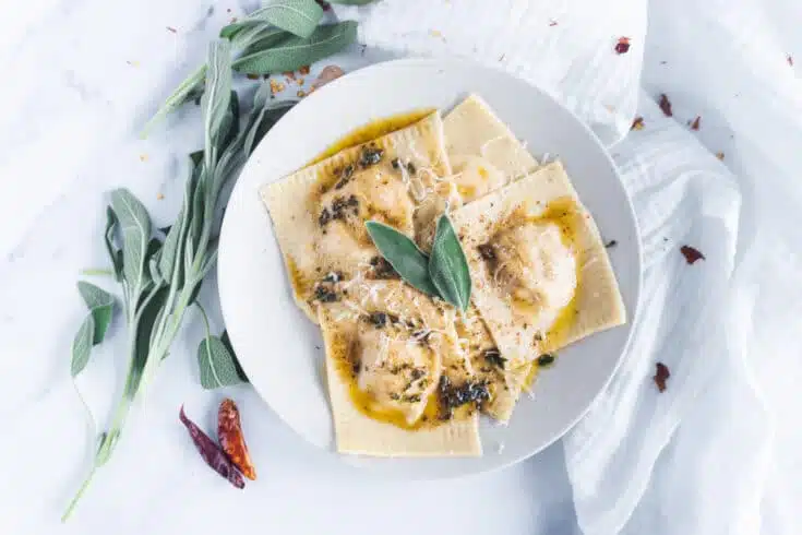 Butternut Squash Ravioli with Sage Butter Recipe