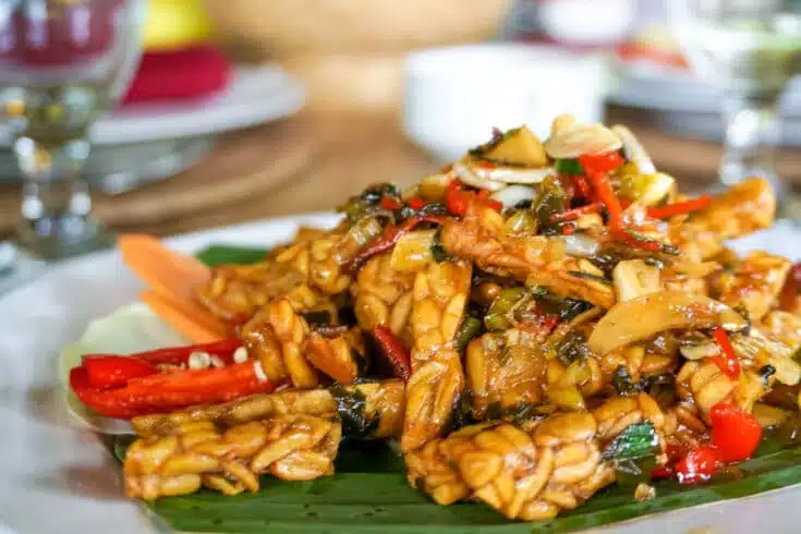 Indonesian Style Sweet and Sour Tempeh (Kering Tempeh)
