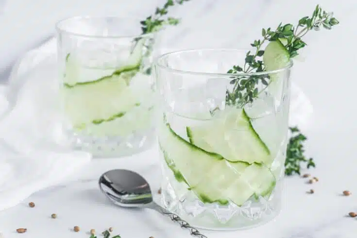 Cucumber Thyme Gin Cocktail