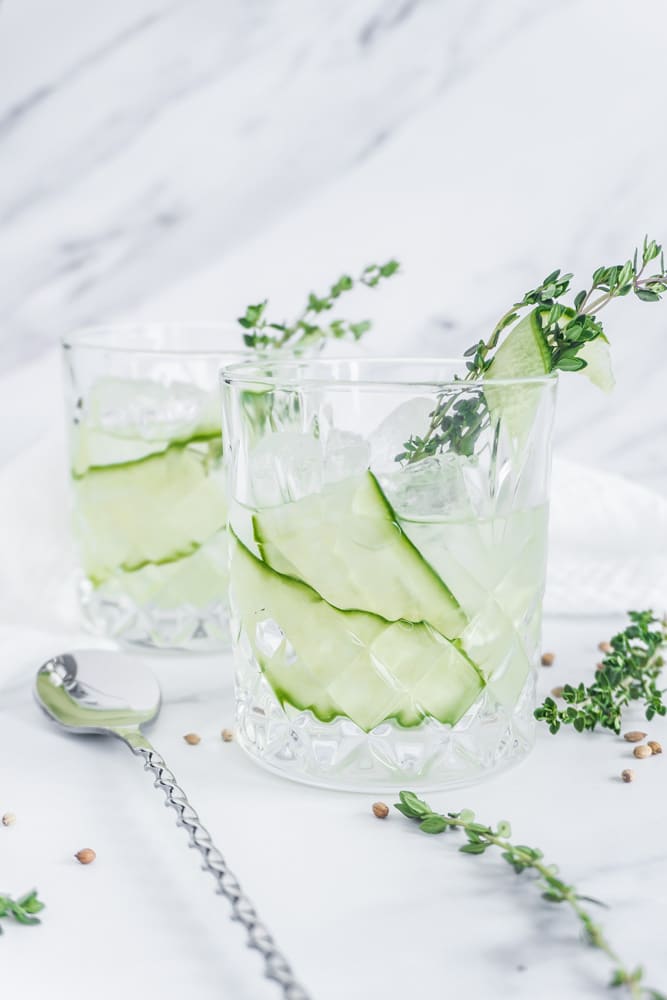 Thyme Cucumber Gin Cocktail