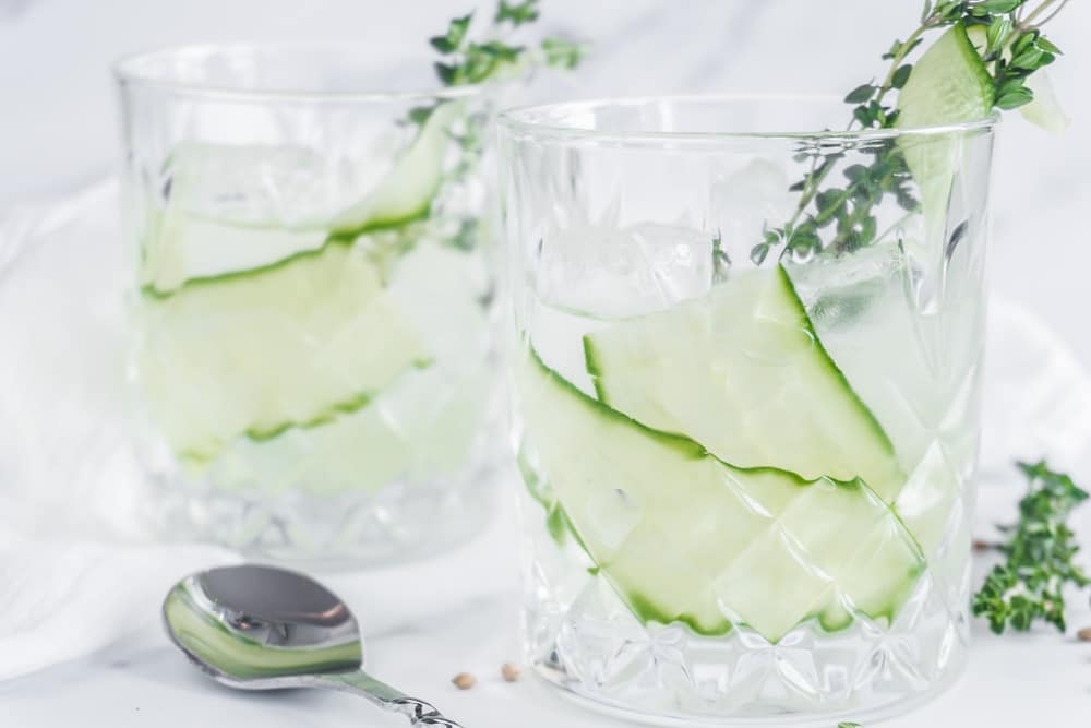 Thyme, Cucumber and Gin Cocktail