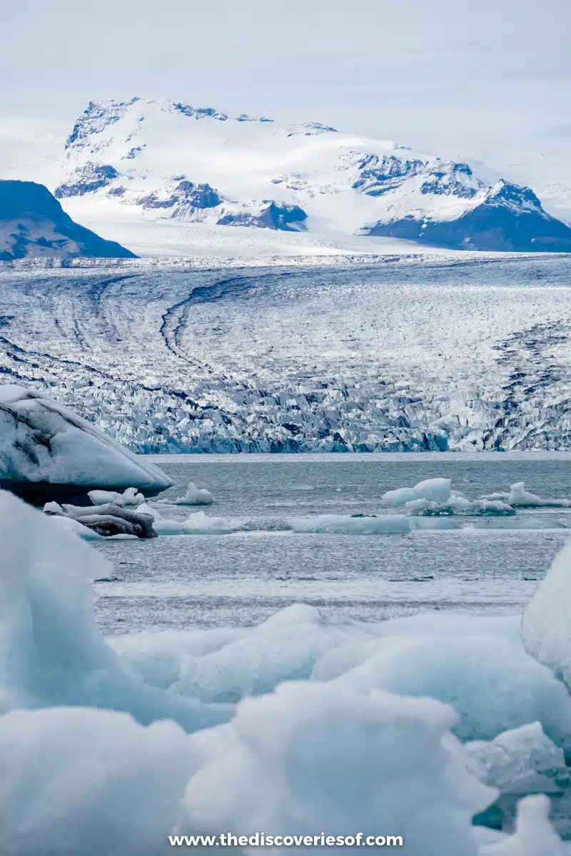 The lagoon and glacier