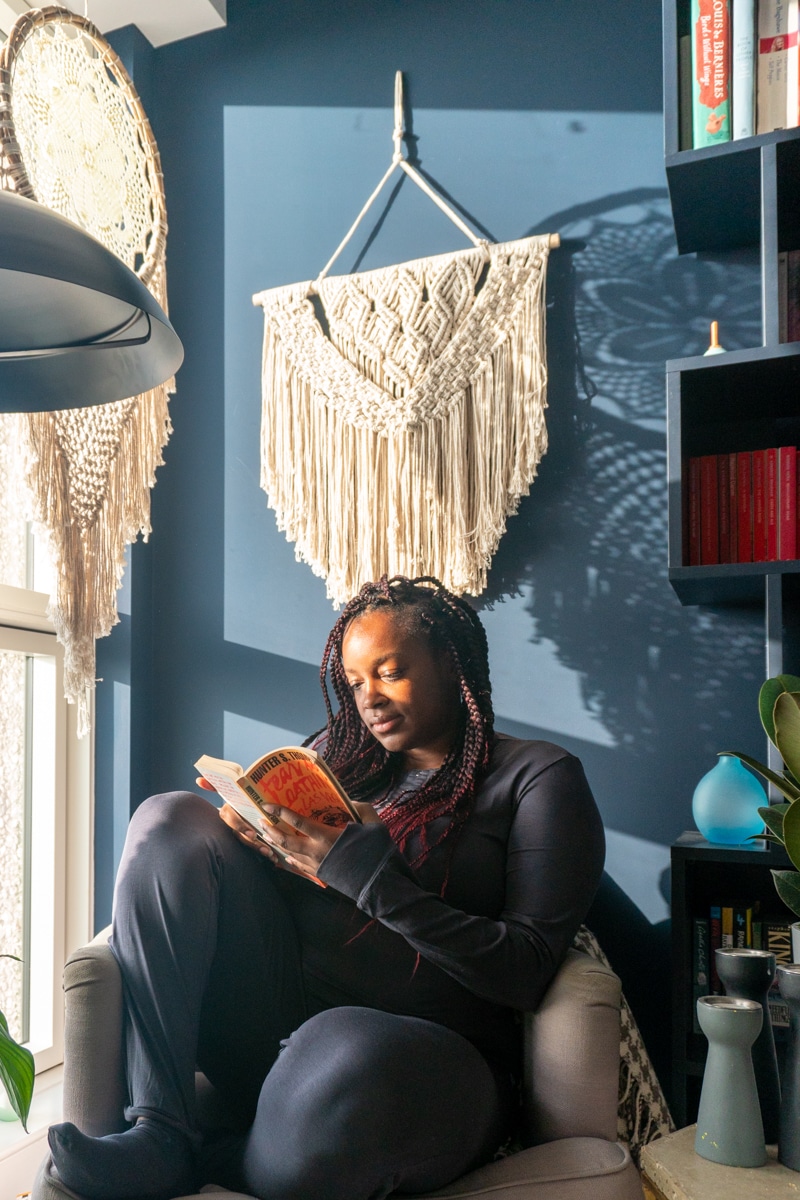 Reading a book