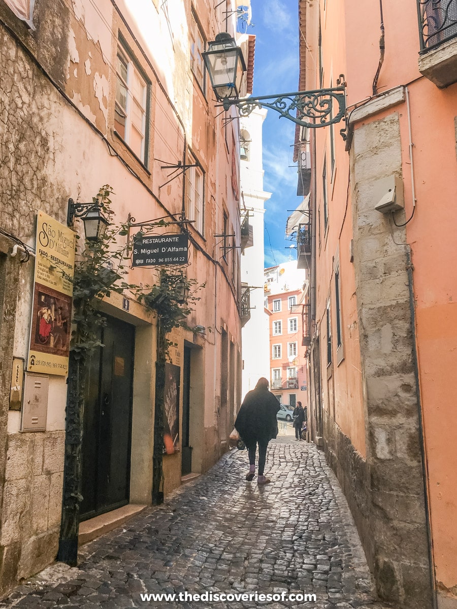 Narrow streets in Alfama