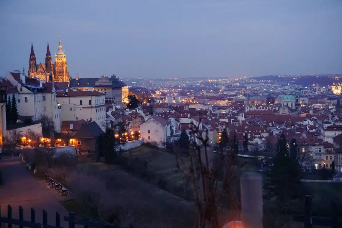 Prague at dusk