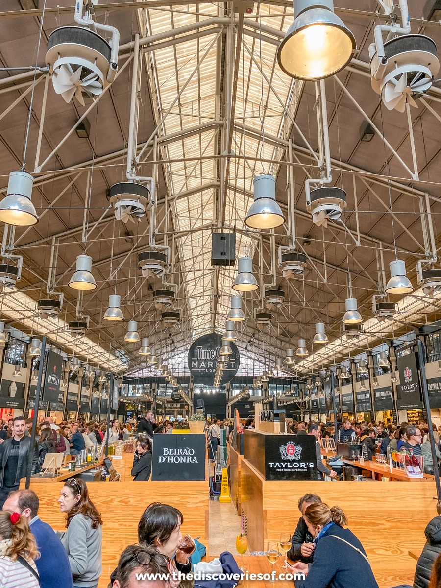 The interior of the market