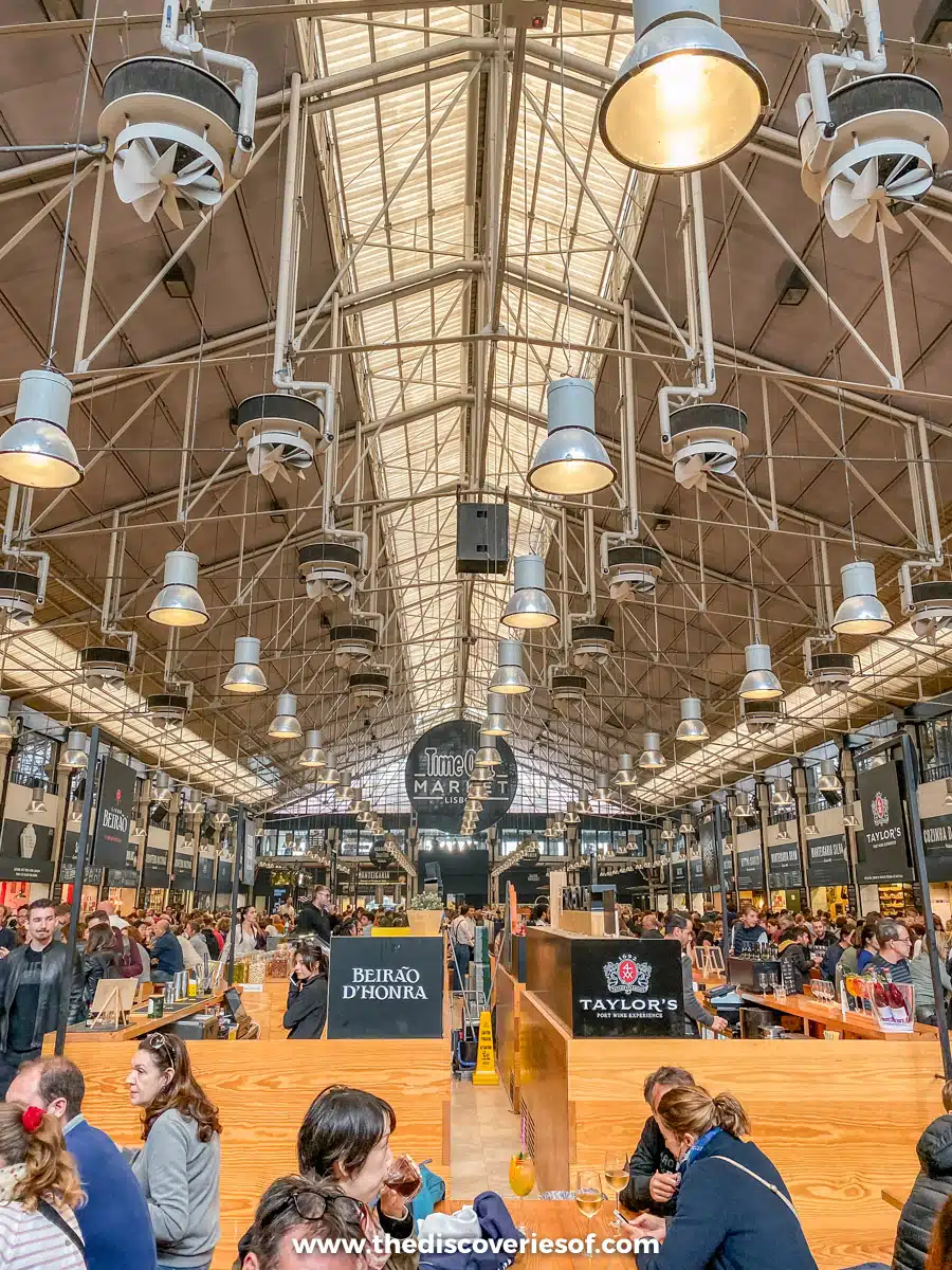 The interior of the market