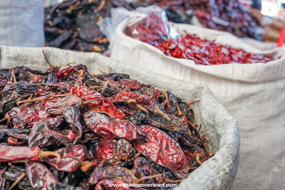 Bags of chillis