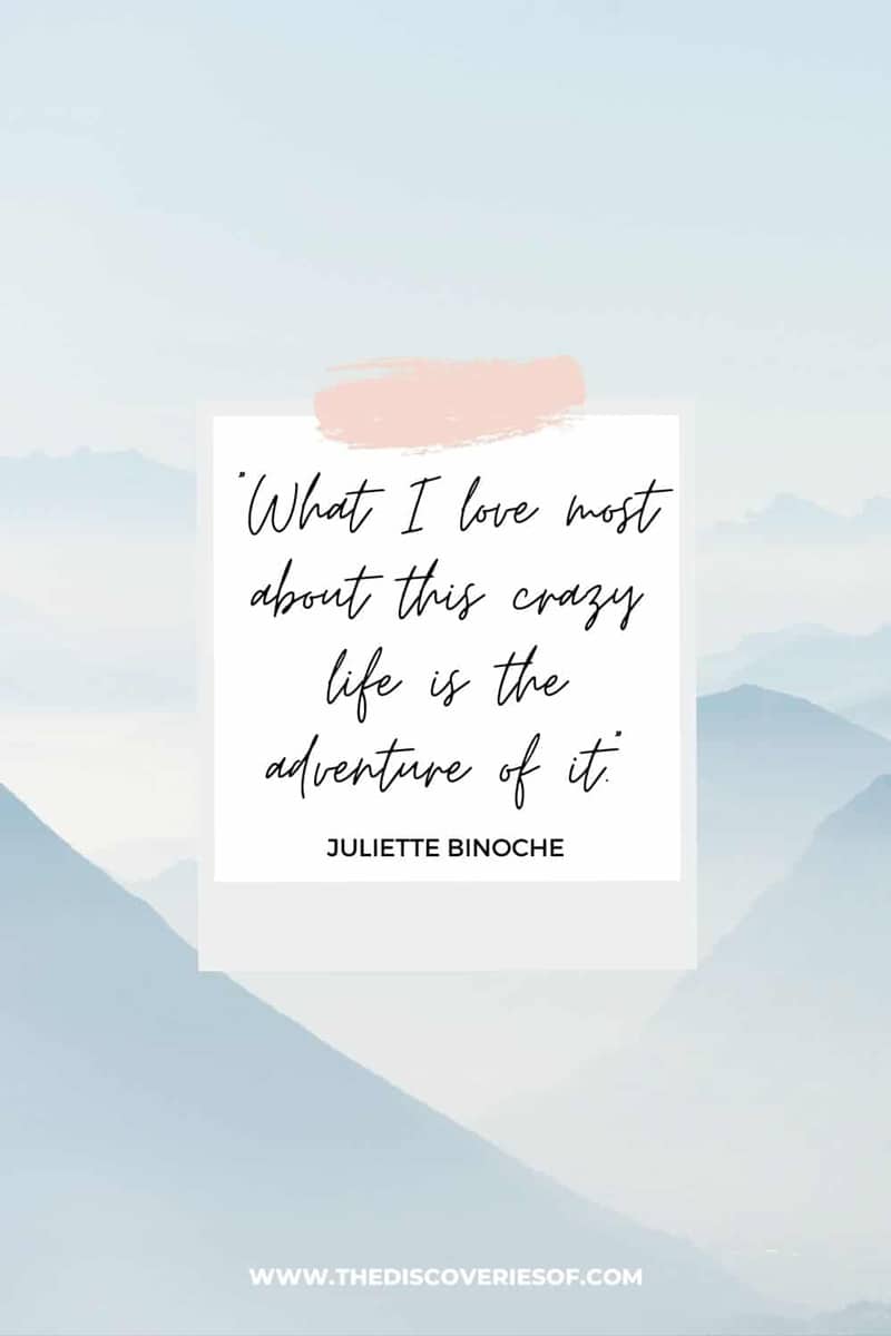 Juliette Binoche quote: What I love most about this crazy life is
