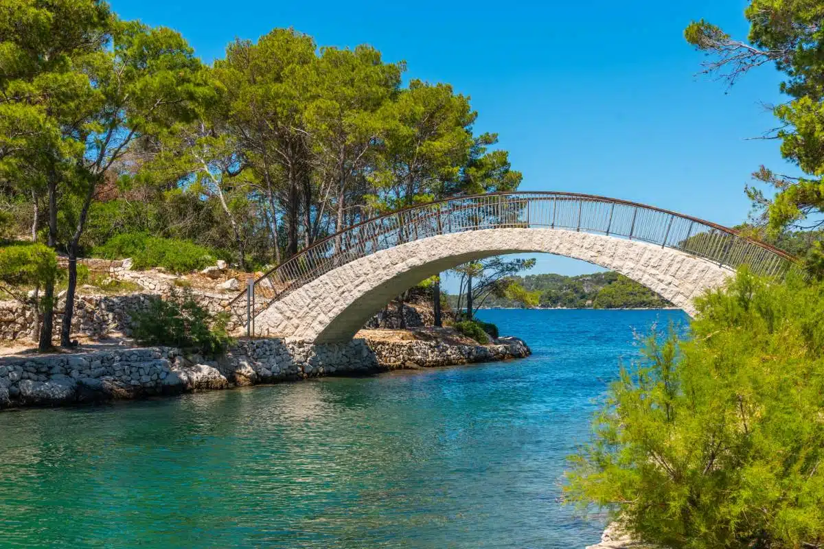 Stone bridge at Mljet national park