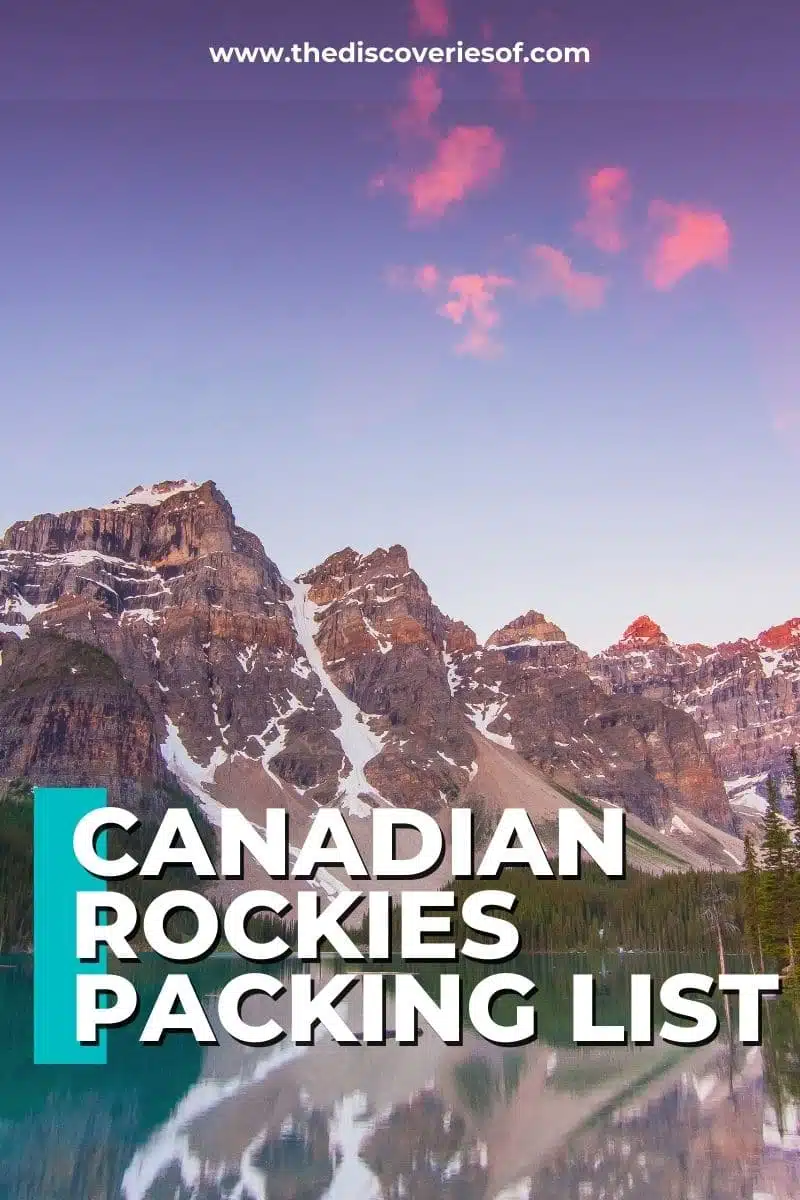 canadian rockies packing list
