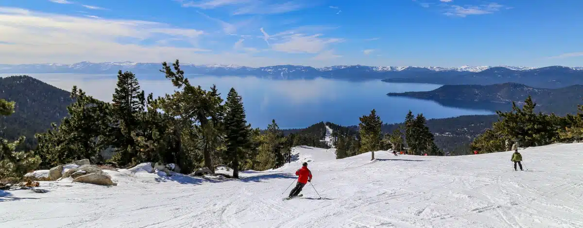 Alpine mountains skiing