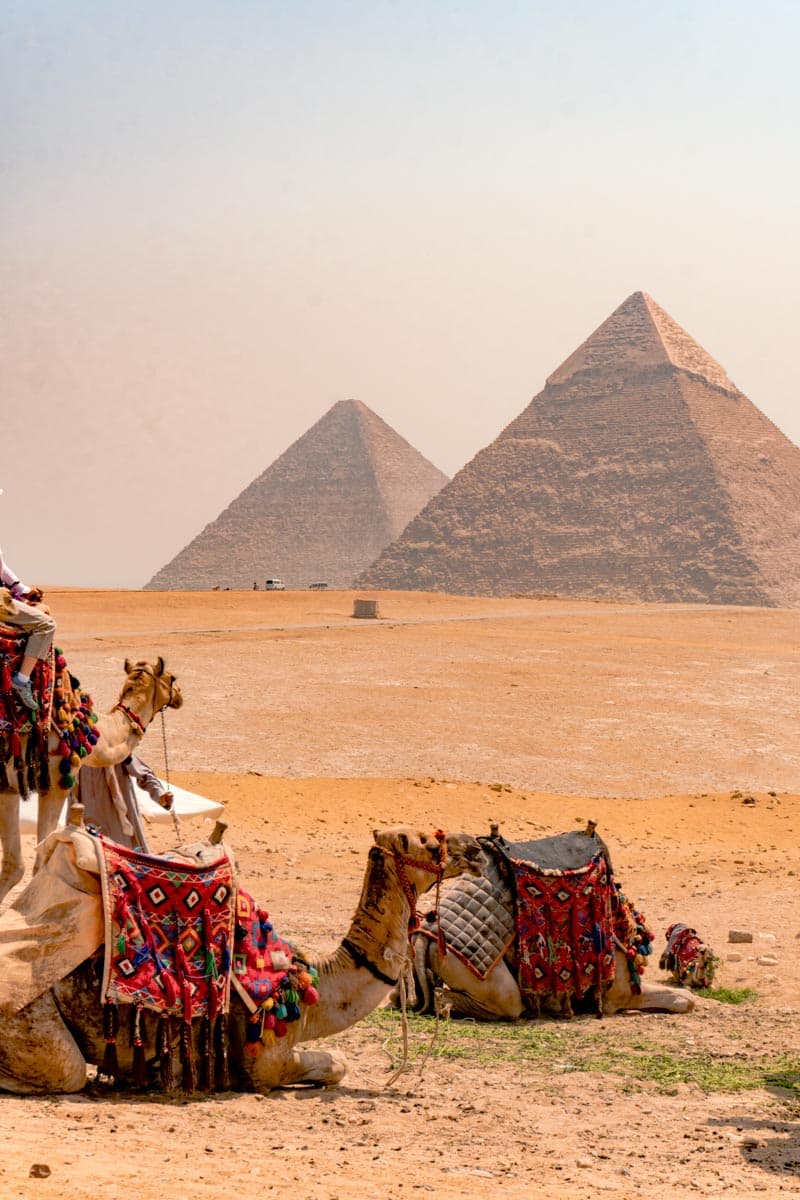 Cairo - View of Pyramids of Giza