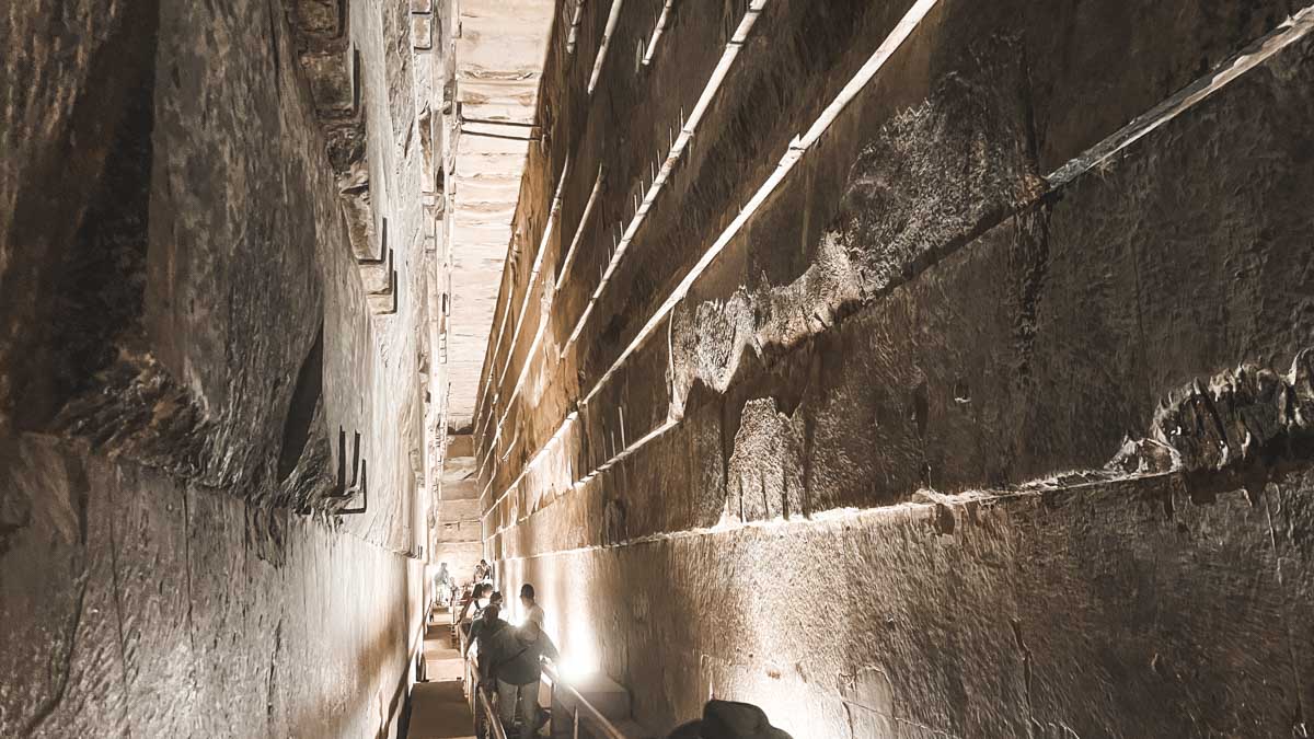 Inside Great Pyramid Giza Cairo, Egypt
