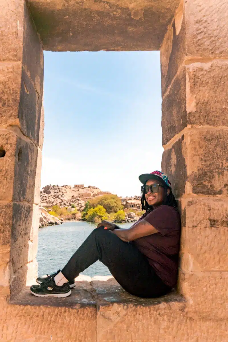Julianna at Philae Temple Aswan-2