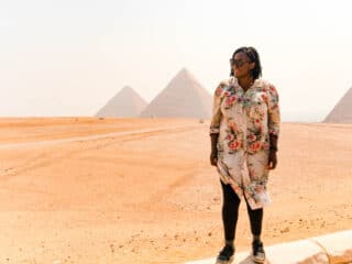 Julianna at the Pyramids of Giza
