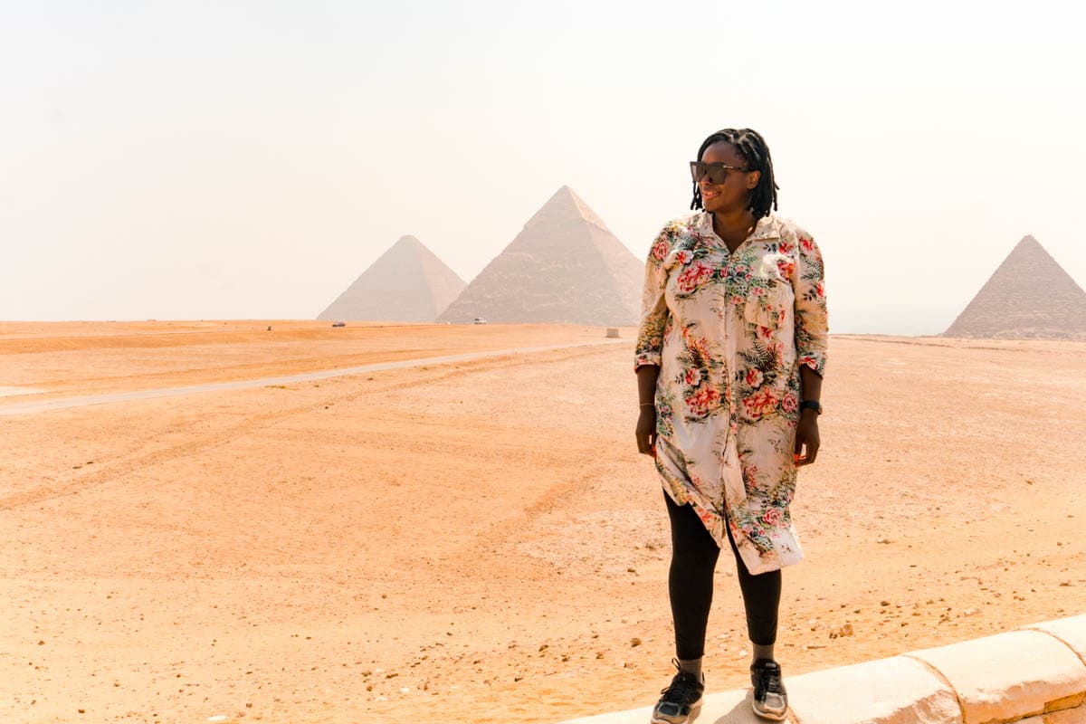 Julianna at the Pyramids of Giza