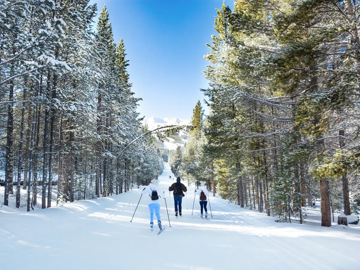 Family cross-country skiing in Breckenridge Nordic Center