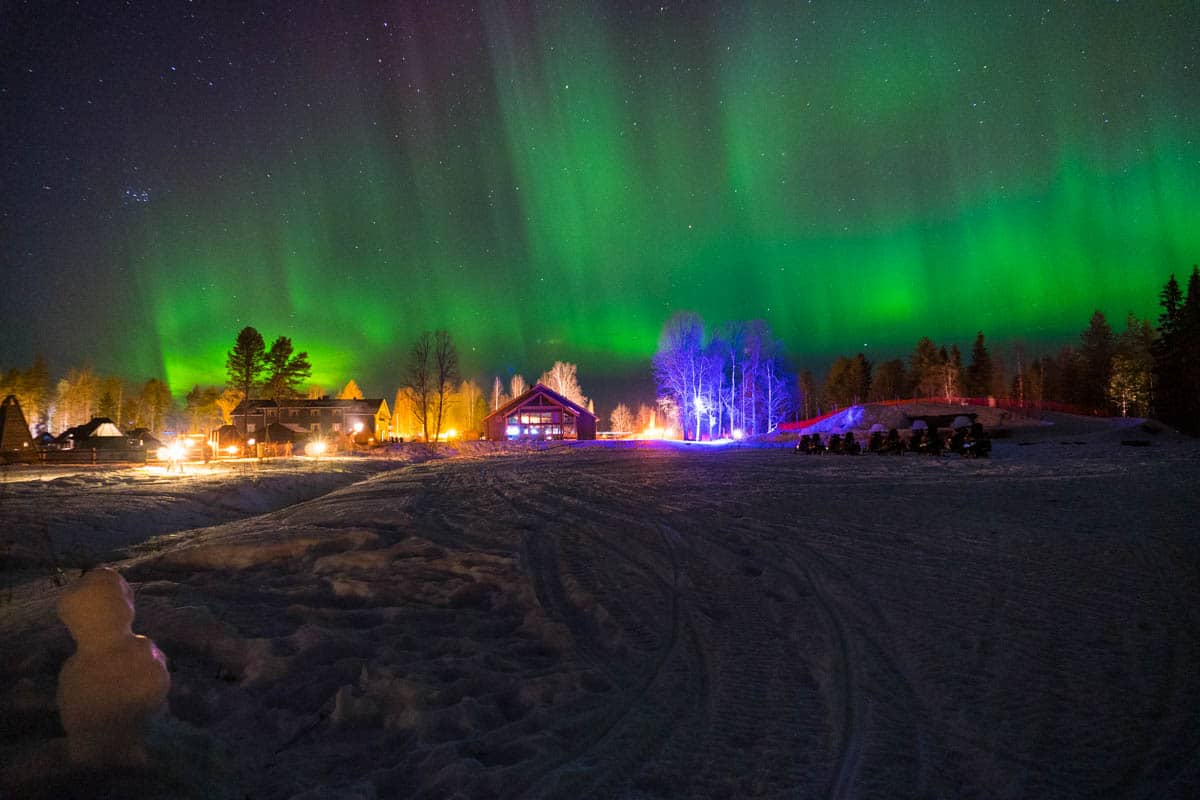 The Northern Lights over Apukka Resort, near Rovaniemi