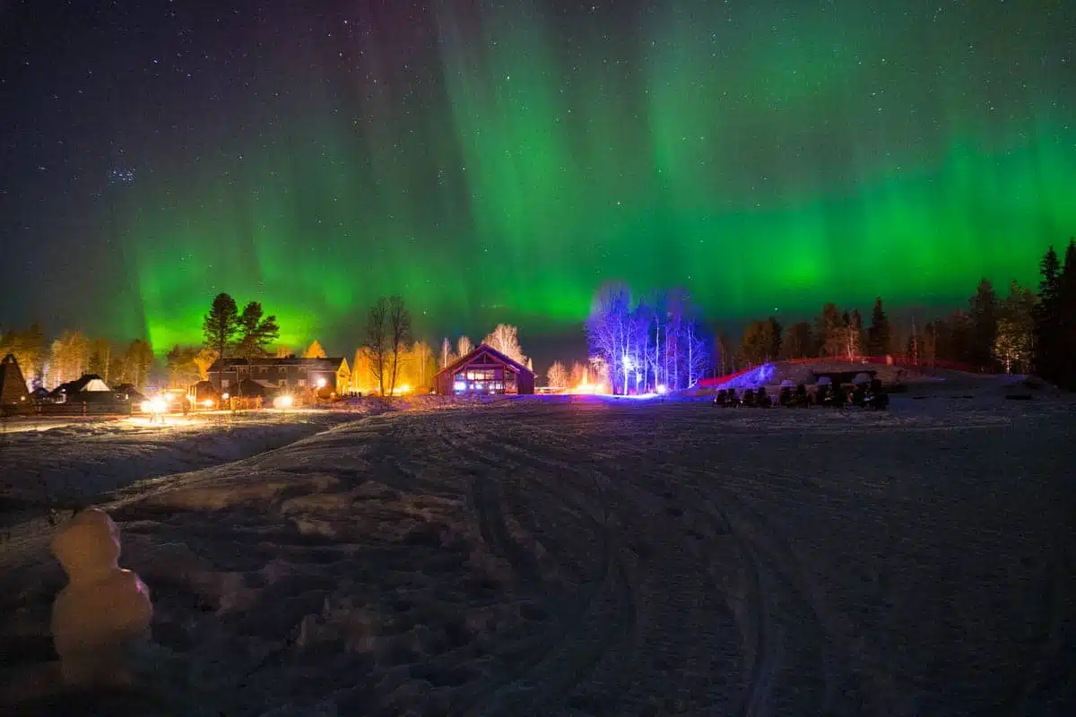 The Northern Lights over Apukka Resort, near Rovaniemi, during my March trip