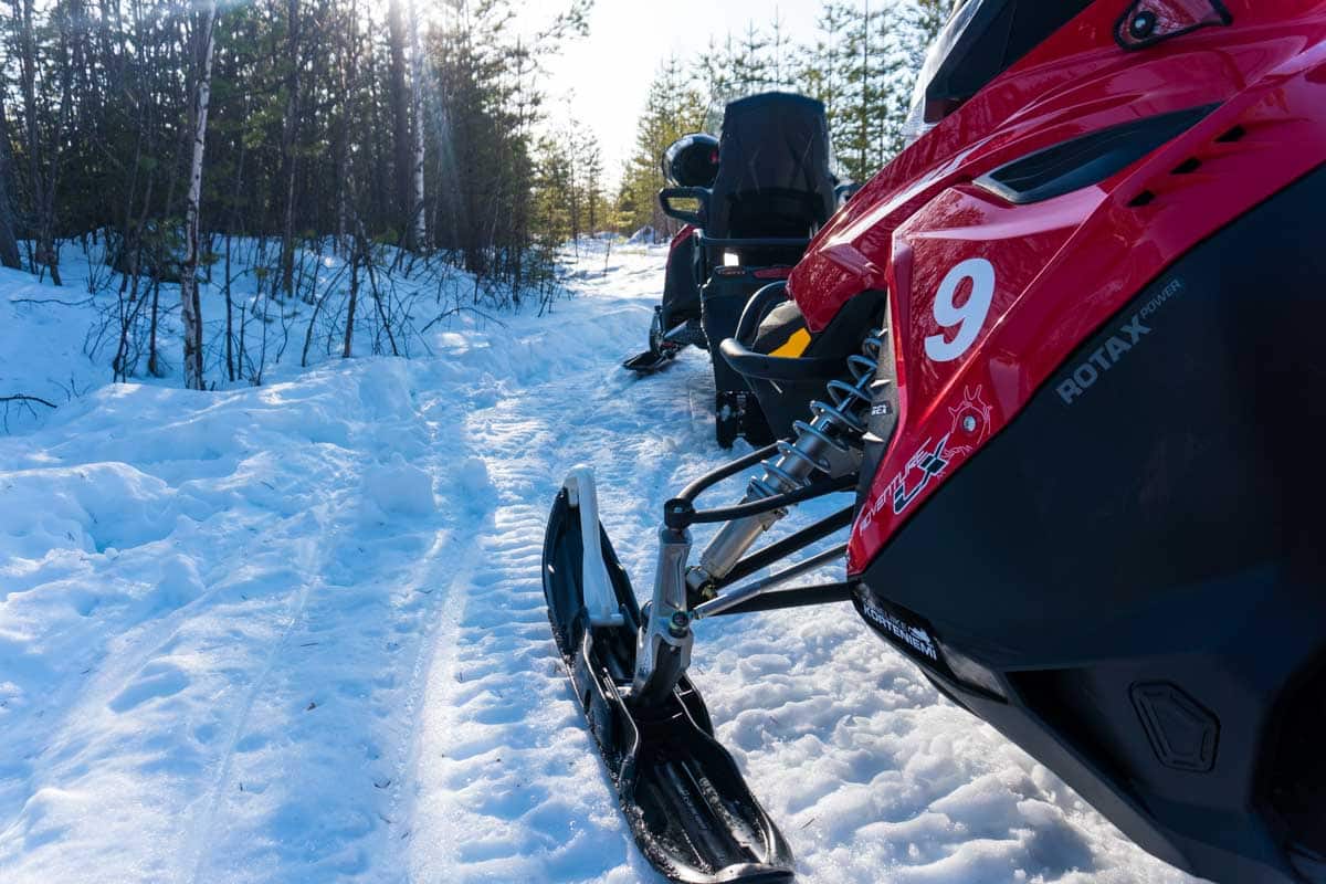 Snowmobiling near Rovaniemi