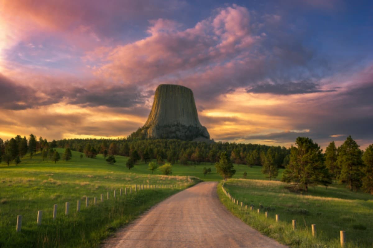 Sunrise at Devils Tower, Wyoming