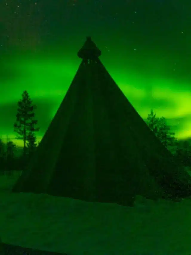 Northern Lights over Rovaniemi, Finnish Lapland