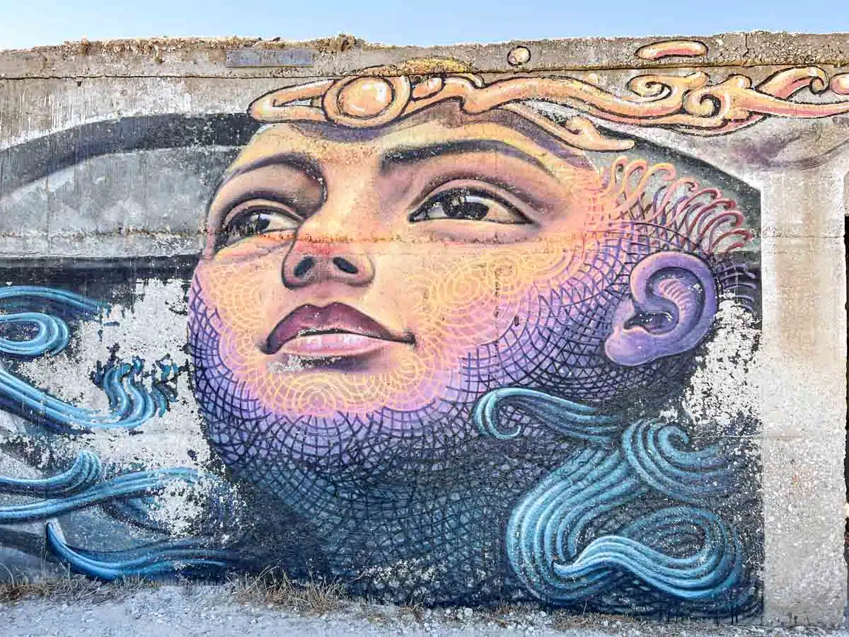 The street art at Alyko beach