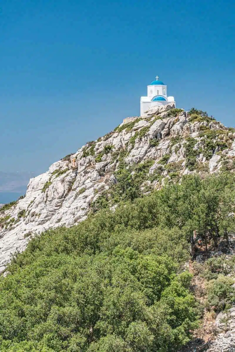 Church on a hilltop in Naxos