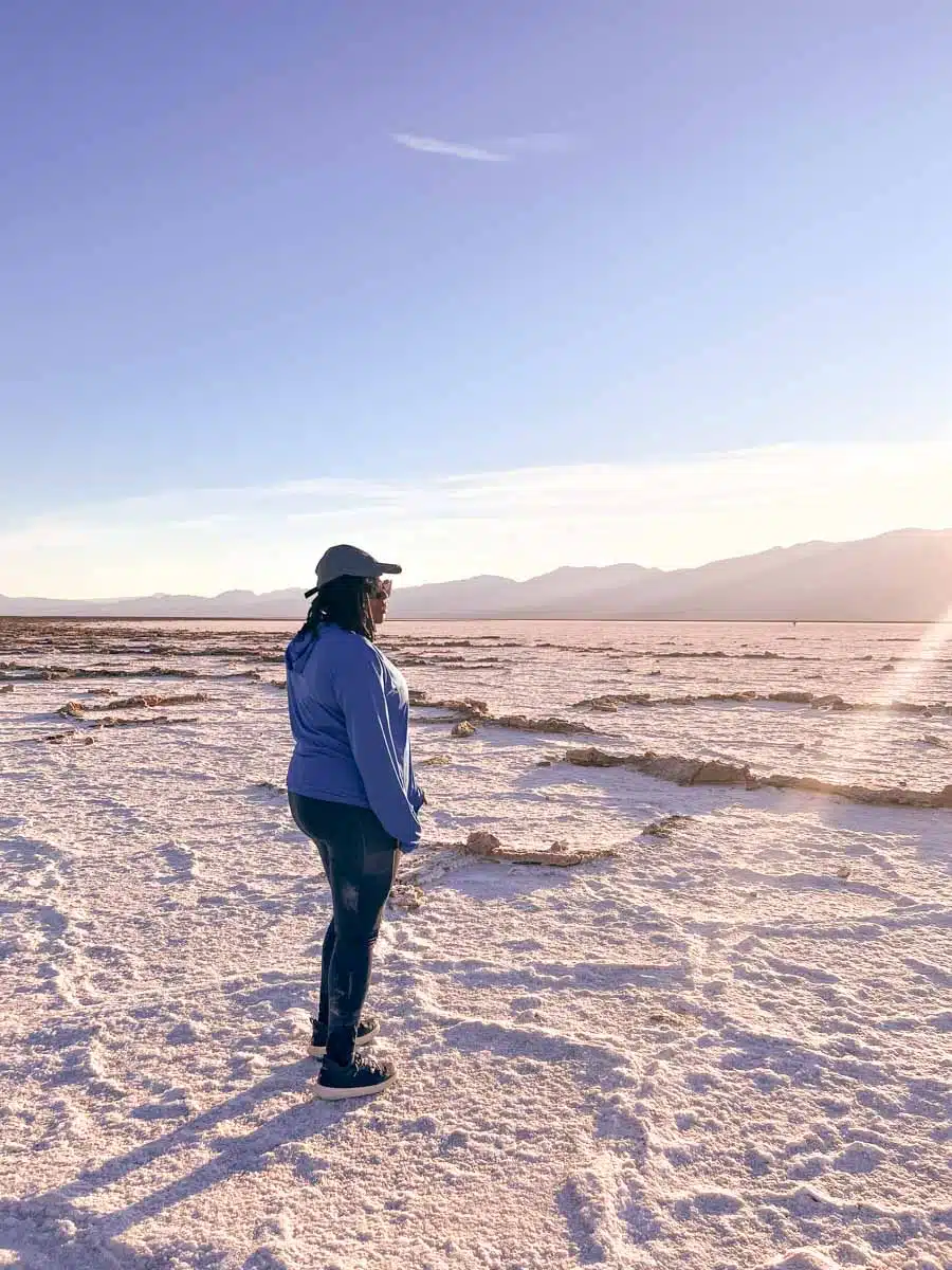 Julianna at Badwater Basin Death Valley National Park