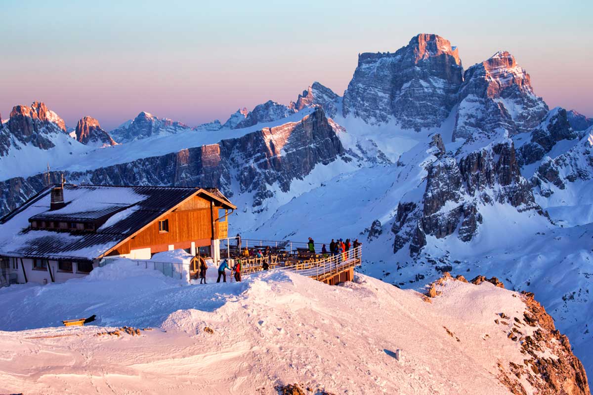 Winter Alps near Cortina d'Ampezzo, Veneto, Italy