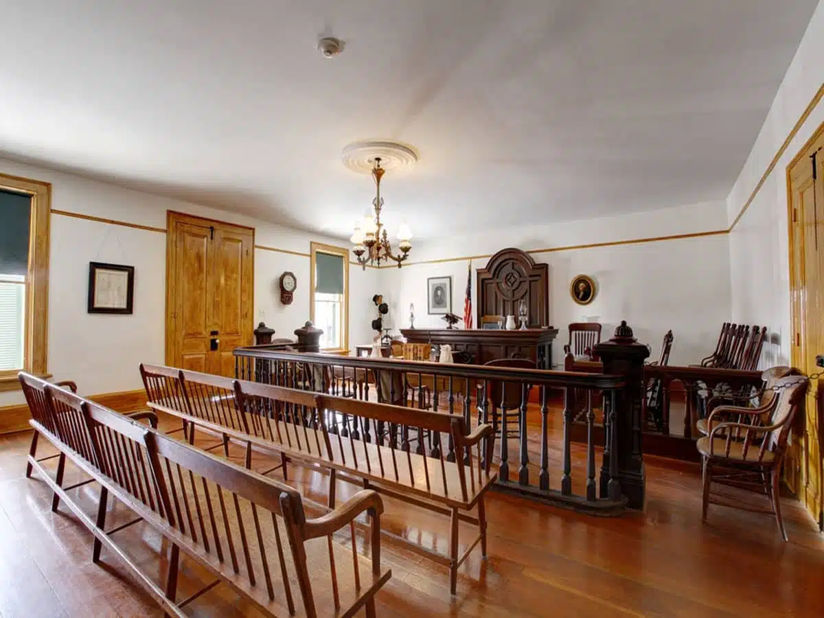 Courtroom in Whaley House Museum