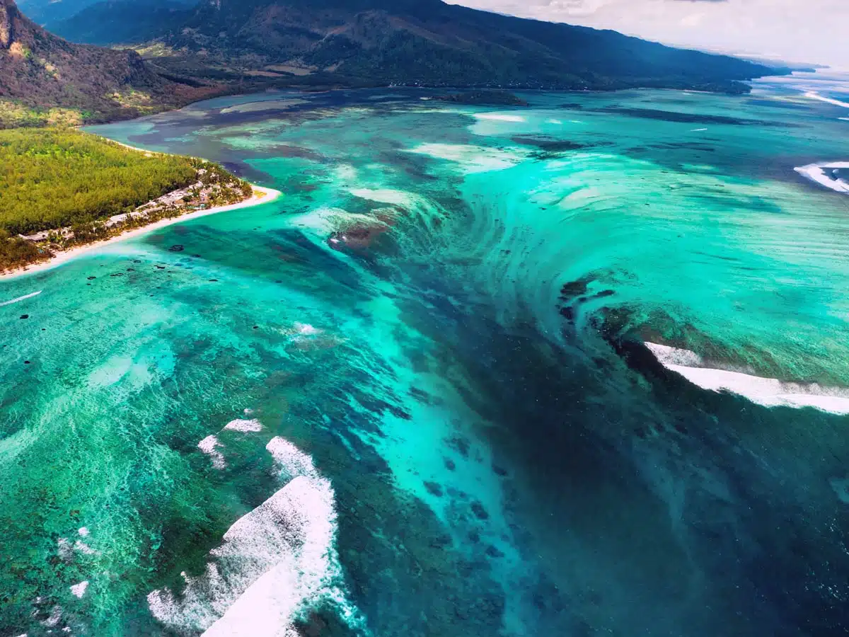 Le Morne Brabant Underwater Waterfall Mauritius