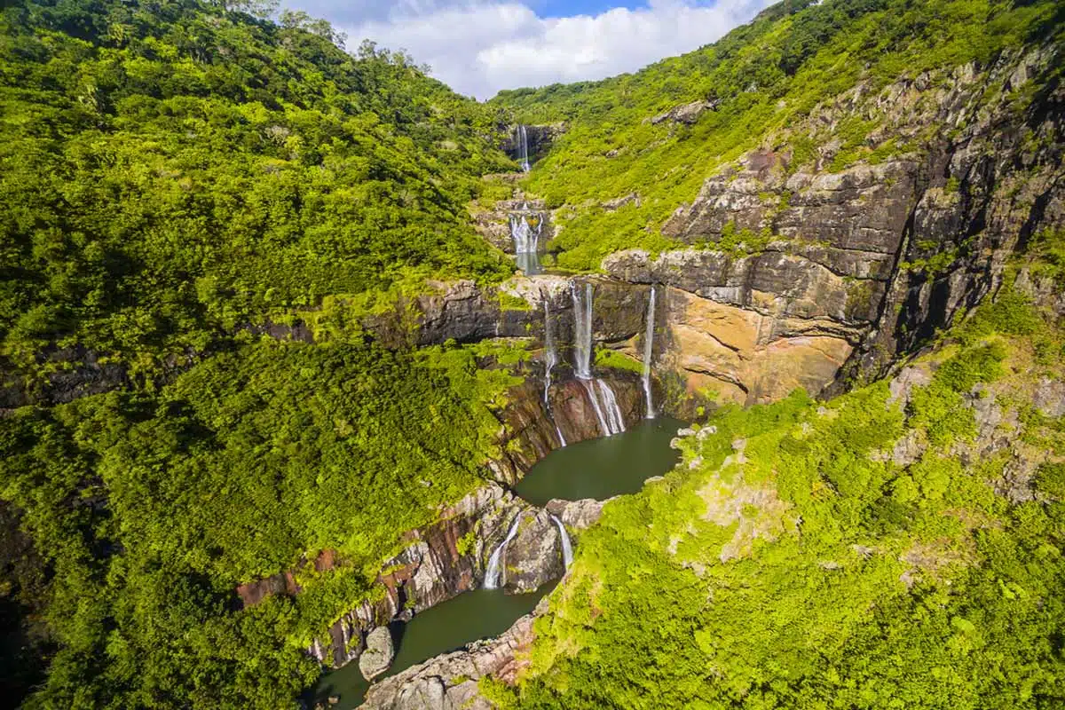 Tamarin Waterfall Seven Cascades Mauritius