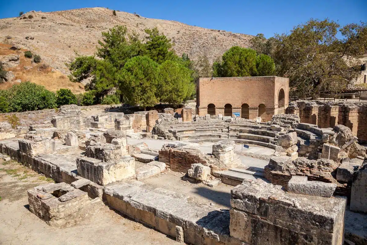 Ancient Odeon in Gortyn (Gortys, Gortyna), Crete, Greece