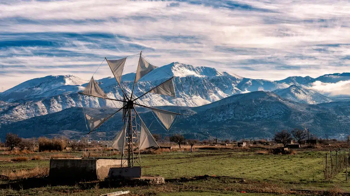 Lasithi Plateau in Crete, Greece