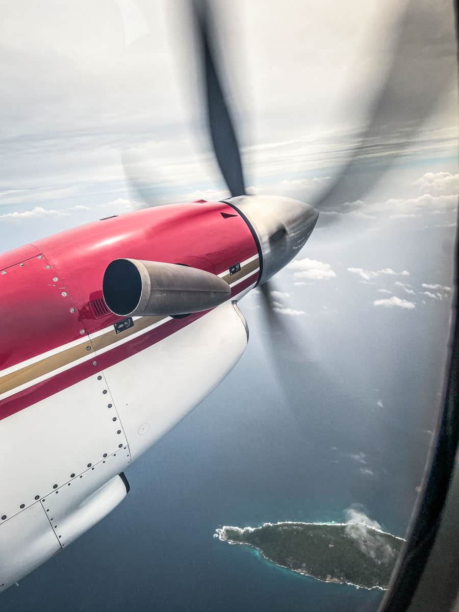 Prop Plane Flight Four Seasons Desroches Seychelles