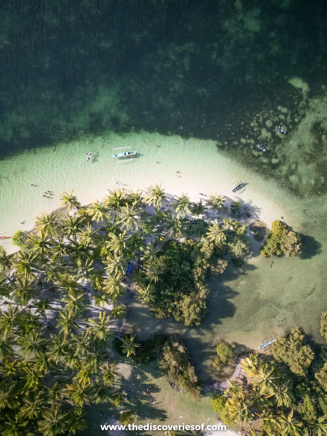 Aerial view of lake shore in siargao