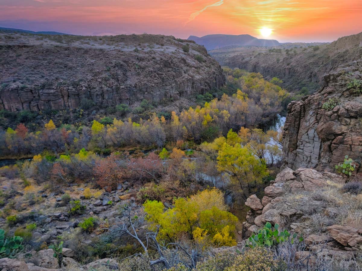 Arizona Verde Valley Creek Sunset