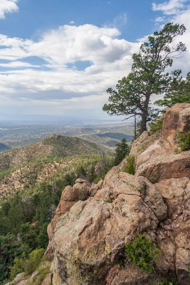 Santa Fe, New Mexico from Atalaya Mountain