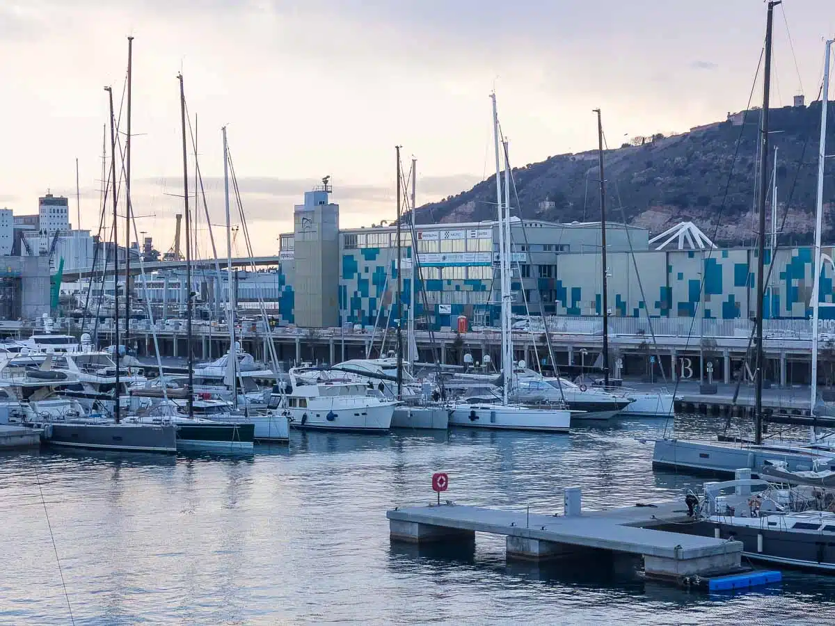 Barcelona Marina at Sunset